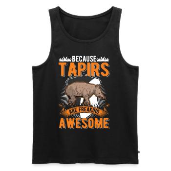 Because Tapirs are freaking awesome - Men's Premium Organic Tank Top - black - Front - AI Model Male 178 light (178cm)