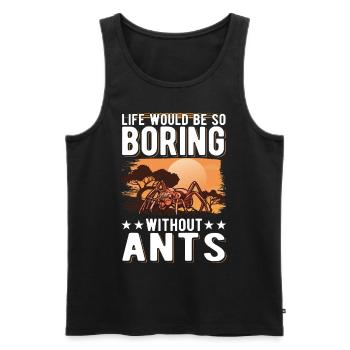 Ants Gift Ant Farm Anthill - Men's Premium Organic Tank Top - black - Front - AI Model Male 178 light (178cm)