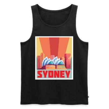 Concert de l’Opéra symphonique de Sydney en Australie - Débardeur bio Premium Homme - noir - Devant - AI Model Male 178 light (178cm)