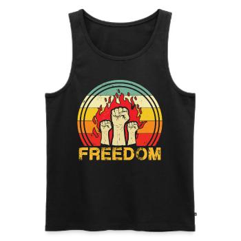 Freiheit Faust Mandela Südafrika - Männer Premium Bio Tank Top - Schwarz - Vorne - AI Model Male 178 light (178cm)