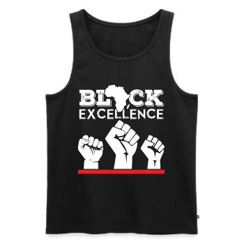 Mandela Black Excellence Freiheit Südafrika - Männer Premium Bio Tank Top - Schwarz - Vorne - AI Model Male 178 light (178cm)