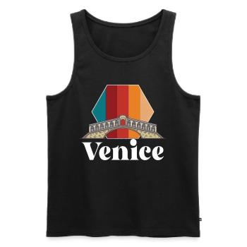 Venedig Kanal Gondel Italien Lagune Meer - Männer Premium Bio Tank Top - Schwarz - Vorne - AI Model Male 178 light (178cm)
