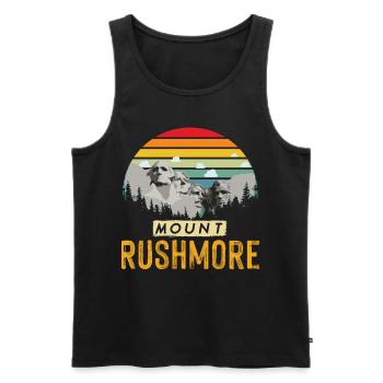 Mount Rushmore Black Hills South Dakota - Männer Premium Bio Tank Top - Schwarz - Vorne - AI Model Male 178 light (178cm)