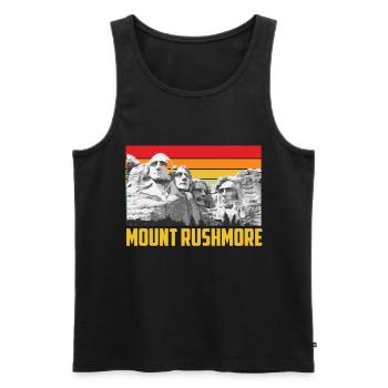 Mount Rushmore South Dakota Lincoln Memorial - Men's Premium Organic Tank Top - black - Front - AI Model Male 178 light (178cm)