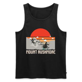 Mount Rushmore Dakota Mountains America USA - Men's Premium Organic Tank Top - black - Front - AI Model Male 178 light (178cm)