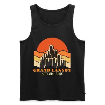 National Park Grand Canyon Arizona Colorado - Men's Premium Organic Tank Top - black - Front - Michal (187cm)