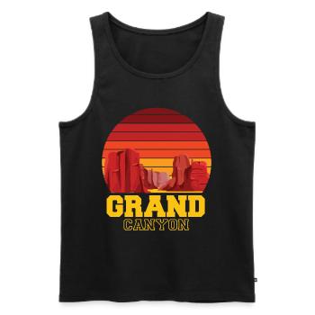Grand Canyon Mountains Colorado Arizona Hiking - Men's Premium Organic Tank Top - black - Front - Michal (187cm)