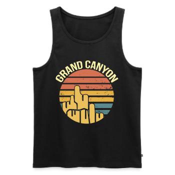 Grand Canyon Mountains Arizona Hiking Colorado - Men's Premium Organic Tank Top - black - Front - Michal (187cm)