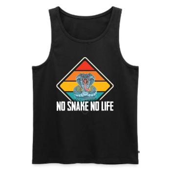 Schlange Boa Constrictor Kobra Zoo - Männer Premium Bio Tank Top - Schwarz - Vorne - AI Model Male 178 light (178cm)