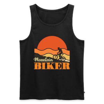 Mountainbiker Radsport Cycologist Bike - Männer Premium Bio Tank Top - Schwarz - Vorne - AI Model Male 178 light (178cm)