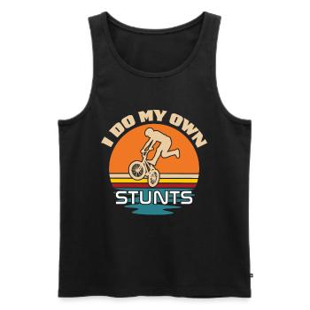 Fahrrad Stunts BMX Radsport Cycologist - Männer Premium Bio Tank Top - Schwarz - Vorne - AI Model Male 178 light (178cm)