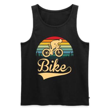 Vélo Rétro Cyclisme en plein air Cyclisme - Débardeur bio Premium Homme - noir - Devant - Michal (187cm)