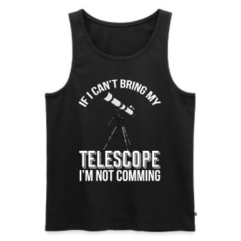 Astronomy Galaxy Telescope Stars Space - Men's Premium Organic Tank Top - black - Front - AI Model Male 178 light (178cm)