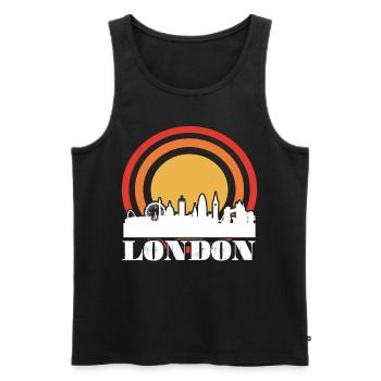 London Skyline Big Ben Westminster Castle - Männer Premium Bio Tank Top - Schwarz - Vorne - AI Model Male 178 light (178cm)