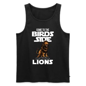 Lion Bird Side Africa Savannah Lion - Men's Premium Organic Tank Top - black - Front - Michal (187cm)