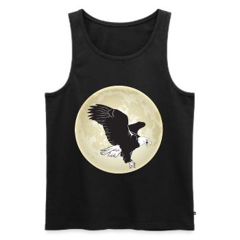 Eagle Wildlife Fauconnerie Oiseaux de proie Lune - Débardeur bio Premium Homme - noir - Devant - Michal (187cm)