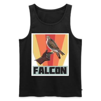 Faucons Fauconneries et aigles Faune - Débardeur bio Premium Homme - noir - Devant - Michal (187cm)