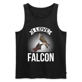 J’adore Falcon eagle falconry bird - Débardeur bio Premium Homme - noir - Devant - Michal (187cm)