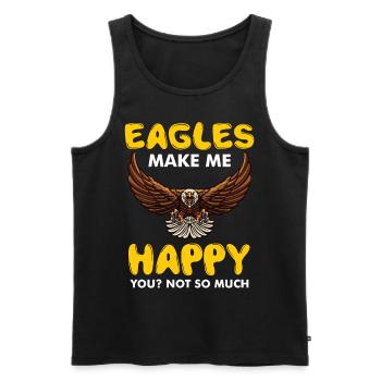 Adler Vogel Glück Vogelkunde Falknerei - Männer Premium Bio Tank Top - Schwarz - Vorne - Michal (187cm)