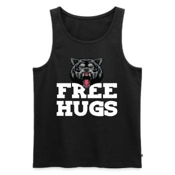 Wolf Embrace Wild Dog Full Moon Wolf Pack - Débardeur bio Premium Homme - noir - Devant - Michal (187cm)