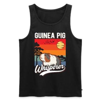 Meerschweinchen Flüsterer Cochon d’Inde Whisperer - Débardeur bio Premium Homme - noir - Devant - Michal (187cm)