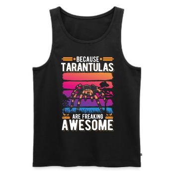 Because Tarantulas are freaking awesome Tarantel - Männer Premium Bio Tank Top - Schwarz - Vorne - Michal (187cm)