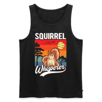 Eichhörnchen Flüsterer Squirrel Whisperer - Men's Premium Organic Tank Top - black - Front - Michal (187cm)