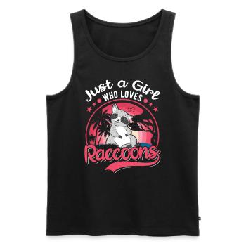 Waschbär Mädchen Raccoon Girl - Débardeur bio Premium Homme - noir - Devant - Michal (187cm)