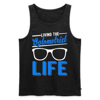 Living the Optometrist Life Optiker - Männer Premium Bio Tank Top - Schwarz - Vorne - AI Model Male 178 light (178cm)
