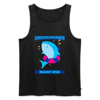 Schwimmen Lernen Kinderschwimmen Macht Spaß - Männer Premium Bio Tank Top - Schwarz - Vorne - Michal (187cm)