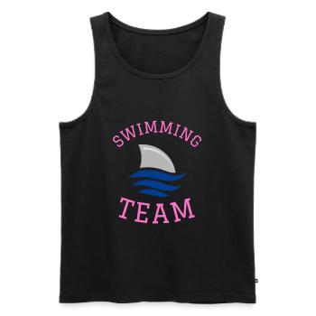 Équipe de natation de natation de compétition - Débardeur bio Premium Homme - noir - Devant - AI Model Male 178 light (178cm)