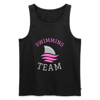 Équipe de natation de natation de compétition - Débardeur bio Premium Homme - noir - Devant - AI Model Male 178 light (178cm)