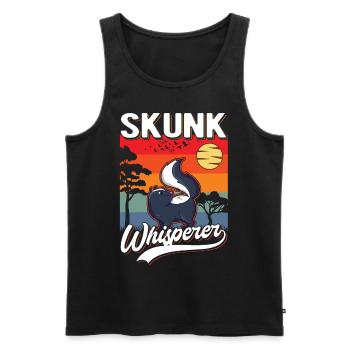 Stinktier Flüsterer Skunk Whisperer - Männer Premium Bio Tank Top - Schwarz - Vorne - AI Model Male 178 light (178cm)