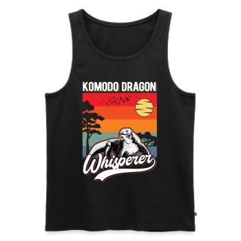 Komodowaran Flüsterer Komodo Dragon Whisperer - Männer Premium Bio Tank Top - Schwarz - Vorne - Michal (187cm)