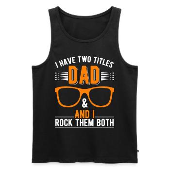 Optiker Vater Augenoptiker Papa - Männer Premium Bio Tank Top - Schwarz - Vorne - AI Model Male 178 light (178cm)