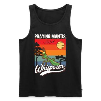 Gottesanbeterin Flüsterer Praying Mantis Whisperer - Männer Premium Bio Tank Top - Schwarz - Vorne - Michal (187cm)