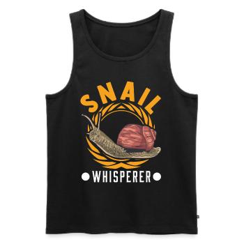 Schnecken Flüsterer Snail Whisperer - Männer Premium Bio Tank Top - Schwarz - Vorne - AI Model Male 178 light (178cm)