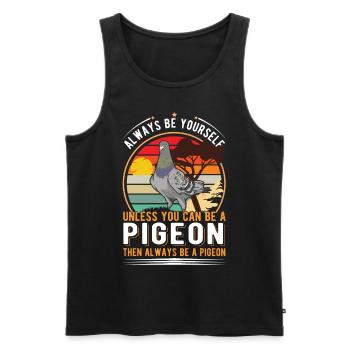 Pigeon Gift Pigeon Pigeon Pigeon Fancier - Men's Premium Organic Tank Top - black - Front - Michal (187cm)