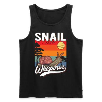Schneckenflüsterer Schnecke Snail Whisperer - Männer Premium Bio Tank Top - Schwarz - Vorne - AI Model Male 178 light (178cm)