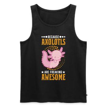 Because Axolotls are freaking awesome - Men's Premium Organic Tank Top - black - Front - Michal (187cm)