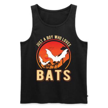 Just a Boy who loves Bats Bat - Men's Premium Organic Tank Top - black - Front - AI Model Male 178 light (178cm)