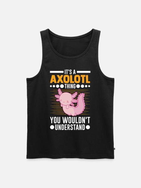 Axolotl Cadeau Queue Lurch - Débardeur bio Premium Homme - noir