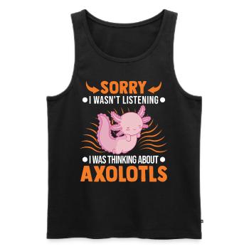 Axolotl Geschenk Schwanzlurch Axolotl - Männer Premium Bio Tank Top - Schwarz - Vorne - AI Model Male 178 light (178cm)