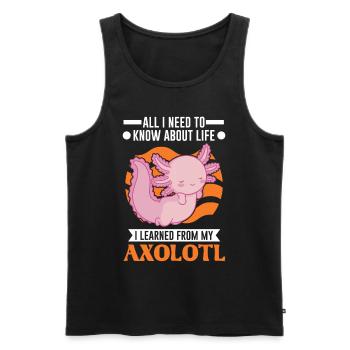 Axolotl Gift Tail Lurch - Men's Premium Organic Tank Top - black - Front - Michal (187cm)