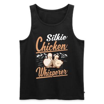 Silkie Chicken Whisperer Silk Chicken Whisperer - Men's Premium Organic Tank Top - black - Front - Michal (187cm)