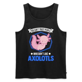 Axolotl Geschenk Schwanzlurch Axolotl - Männer Premium Bio Tank Top - Schwarz - Vorne - AI Model Male 178 light (178cm)