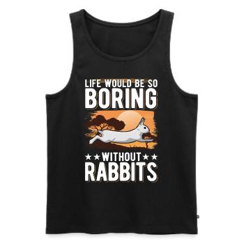 Rabbit Gift Rabbit Rabbit - Men's Premium Organic Tank Top - black - Front - AI Model Male 178 light (178cm)