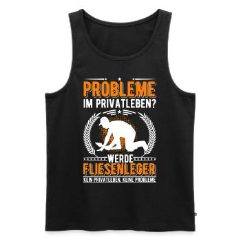 Fliesenleger Privatleben Mosaikleger Fliesen Legen - Männer Premium Bio Tank Top - Schwarz - Vorne - Michal (187cm)