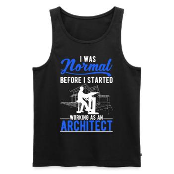 Architect Gift Interior Designer Architecture - Men's Premium Organic Tank Top - black - Front - Michal (187cm)