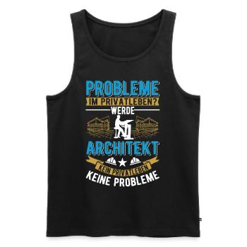 Architekt Geschenk Innenarchitekt Architektur - Männer Premium Bio Tank Top - Schwarz - Vorne - Michal (187cm)